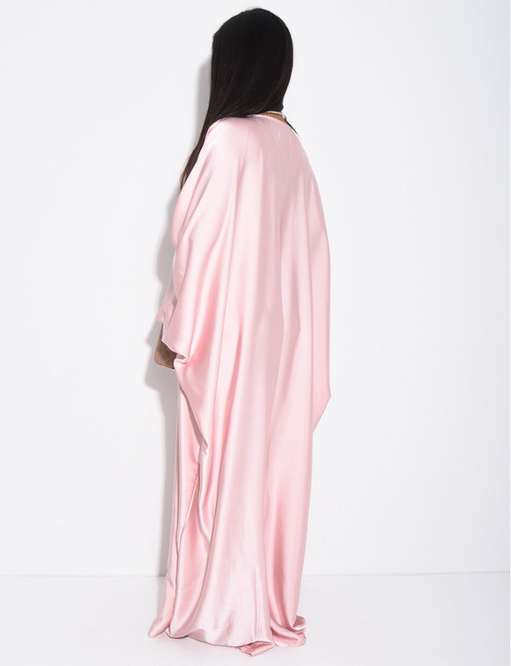 ABAYA PAPILLON A CRISTAUX ROSE