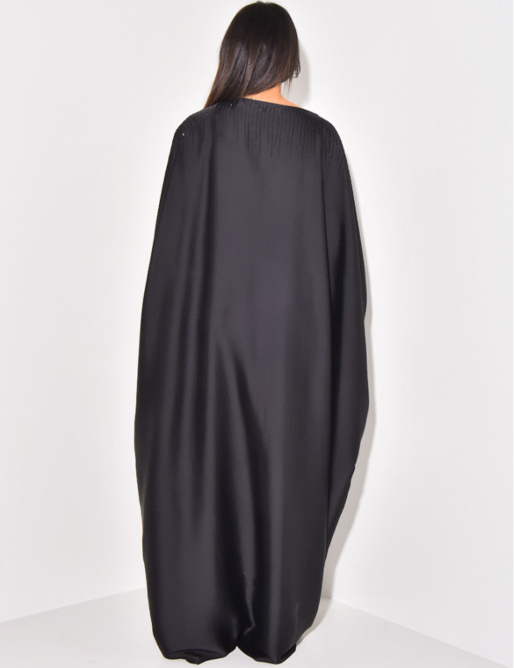 ABAYA PAPILLON ORNEE DE STRASS A NOUER A L'INTERIEUR