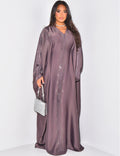 ABAYA PAPILLON ORNEE DE STRASS A NOUER A L'INTERIEUR