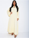 ABAYA AMPLE A PERLES COUSUE A LA MAIN